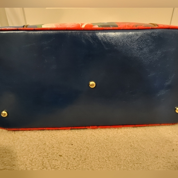 RARE! Nicole Lee women's retro 50s homage leather overnight bag/shoulder bag! - Picture 7 of 9